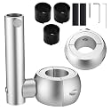 LEIFIDE Pontoon and Wakeboard Tower Flag Holder 360 ° Fully Adjustable Clamp Boat Flag Pole Clamp Fits 1.875–2.375 Inch Tubing Billet Aluminum No-Drill Rail Mount