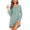 Leikar Nightgowns for Women Button Up Labor