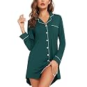 Leikar Nightgowns for Women Button Up Labor