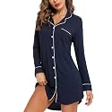 Leikar Nightgowns for Women Button Up Labor