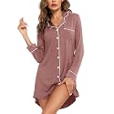 Leikar Nightgowns for Women Button Up Labor