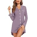 Leikar Nightgowns for Women Button Up Labor