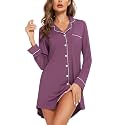 Leikar Nightgowns for Women Button Up Labor