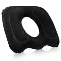 Leinuosen 1 Pcs Inflatable Seat Cushion 18.1'' x 15.7'' x4.7'' Pillow,Black