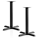 Leinuosen 2 Pack Restaurant Table Base, 22"x22" Cast Iron X-Base, 28" Tall
