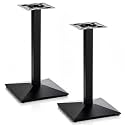 Leinuosen 2 Pack Restaurant Table Base, 16"x16" Iron Square-Base, 28" Tall