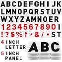 Leinuosen 300 Pcs Sign Letter Printed on Marquee Flexible, 4'', 5''