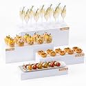 Leinuosen 4 Pcs Extra Large Buffet Risers , White, 13''13''14''15''