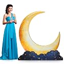 Leinuosen 5 ft Moon Starry Night Movie Night Party Decorations Large Cutou