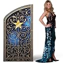 Leinuosen 5 ft Starry Movie Night Gate Cardboard Stand up Party Decorations Under The Stars Cutout Life Size Movie Night Award Prop Prom Homecoming Wedding Birthday Party Backdrop Decor