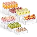 Leinuosen 7 Pcs Large Acrylic Buffet Risers, 6-12" Rectangle, Clear