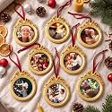 Leinuosen 8 Pcs Mini Vintage Picture Frames for Christmas Tree, Set 4