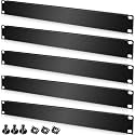 Leinuosen 10 Pcs 1U Rack Mount Blank Panel Black for 19 Inch Server Rack