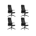 LeisureMod Ergonomic High-Back Leather Office Chair, Swivel