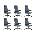 LeisureMod Leather Office Chair, Ergonomic High-Back
