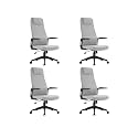LeisureMod Ergonomic High-Back Polyester Office Chair