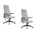LeisureMod Ergonomic High-Back Polyester Swivel Desk Chair
