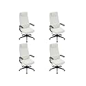 LeisureMod Office Chair, High-Back Leather