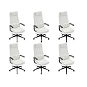 LeisureMod Nexa Collection Ergonomic Office Chair, High-Back Leather