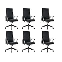 LeisureMod Hilton Modern High Back Leather Ergonomic Executive Office Chair