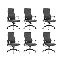 LeisureMod Hilton High Back Leather Executive Office Chair