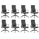 LeisureMod Hilton Leather Executive Office Chair, High Back Ergonomic