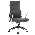 LeisureMod Hilton Modern Conference High Back Leather Ergonomic Executive Office Chair with Adjustable Height &amp; Swivel for Home and Office Room