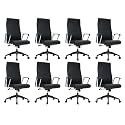 LeisureMod Hilton High Back Leather Executive Office Chair