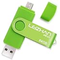 64GB USB Flash Drive Micro Pen Drive Smartphone Phone Pendrive USB 2.0 Memory Stick for Samsung Galaxy, Xiaomi,LG,Sony, One-Plus,HTC, Meizu Green