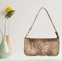 LEKHX Beige Women Sling Bag Women's Leatherette Sling Bag (Leppard Print)