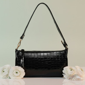 lekhx black women sling bag - medium trendy and durable
