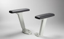 LELA Black And White Ola Replacement Handle Universal Office Fit Chair Arm Rest (Furniture Parts, Steel)