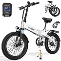 LELEKUAI Electric Bike for Adults and Teens, 520W-1200W Motor, 20-28MPH, 32 Miles Range, 48V 10Ah Battery, 3-Level Pedal Assist, 14" Foldable Mini Electric Bicycle, UL 2849 Certified