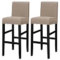 Lellen Bar Stool Chair Covers Set of 2 - Jacquard Bar Stool Covers with Backs Bar Chair Covers Counter Height Stool Covers Bar Stool Slipcovers High Stool Chair Covers for Kitchen Dining Room