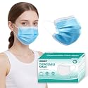 LEMENT 125 Pcs Blue Disposable Face Masks,Blue Mask Adults Indoor Outdoor