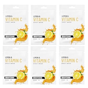 lemon amp vitamin c extracts sheet mask brighting your skin 20ml pack of 6