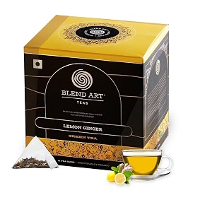 lemon ginger green tea bags 15 pyramid tea bag
