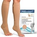 Lemon Hero Copper-Infused Zipper Compression Socks 15-20mmHg