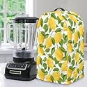 Lemon Leaf Print Countertop Blender Cover with Drawstring Kitchen Appliance Dust Protection 9.4”Lx7.2”Wx15.9”H Kitchen Blender Appliance for Home Kitchen Decor
