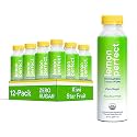 Lemon Perfect, Hydrating Organic Lemon Water, Zero Sugar, Flavored Water, Squeezed from Real Fruit, Plastic Neutral, No Artificial Ingredients, Kiwi Star Fruit (12oz Bottles) 12pk