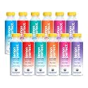 Lemon Perfect, Hydrating Organic Lemon Water, Zero Sugar, Flavored Water, Squeezed from Real Fruit, Plastic Neutral, No Artificial Ingredients, 6-Flavor Variety Pack (12oz Bottles) 12pk