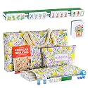 Lemon Themed American Mahjong Tile Set,160 Green Melamine Engraved Tiles