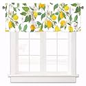 Lemon Valances for Windows,Short Curtains 1 Panel,42x12 Inch