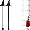 LemonRoad 100 Pcs Witch Hat Swizzle Sticks Black Plastic Cocktail,Classic