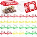 LemonRoad 25 Pcs Plastic Reptile Terrarium Carrier Cage, 5.1 x 3.5 x 3.5 in