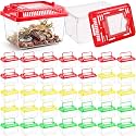LemonRoad 35 Pcs Plastic Reptile Terrarium Carrier Cage, 5.1 x 3.5 x 3.5 in