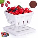 LemonRoad Ceramic Candy Berry Basket with Coaster Lid, Quick Drying, White