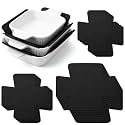 LemonRoad Set of 16 Pot Pan Protectors Bakeware Scratch Protectors 3 Size Non-Slip Dish Divider Pads for Stacking Extra Thick Felt Padded Pan Cookware Prevent Chip Crack Reusable Trimable (Black)