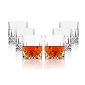 LEMONSODA Crystal Cut Old Fashioned Glass Sets - 10oz/12oz Ultra-Clear Premium Lead-Free Rocks Glass Tumbler For Drinking Bourbon, Scotch, Cognac, Cocktails (10oz, Set of 6)