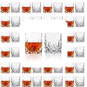 LEMONSODA Crystal Cut Old Fashioned Glass Sets - 10oz/12oz Ultra-Clear Premium Lead-Free Rocks Glass Tumbler For Drinking Bourbon, Scotch, Cognac, Cocktails (10oz, Set of 48)